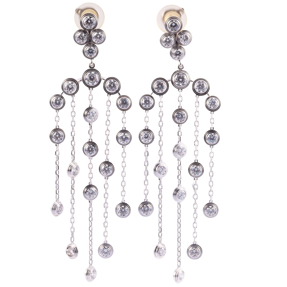 Cartier Damour (diamant Leger) Do 42PD Earrings 18K White Gold Diamond