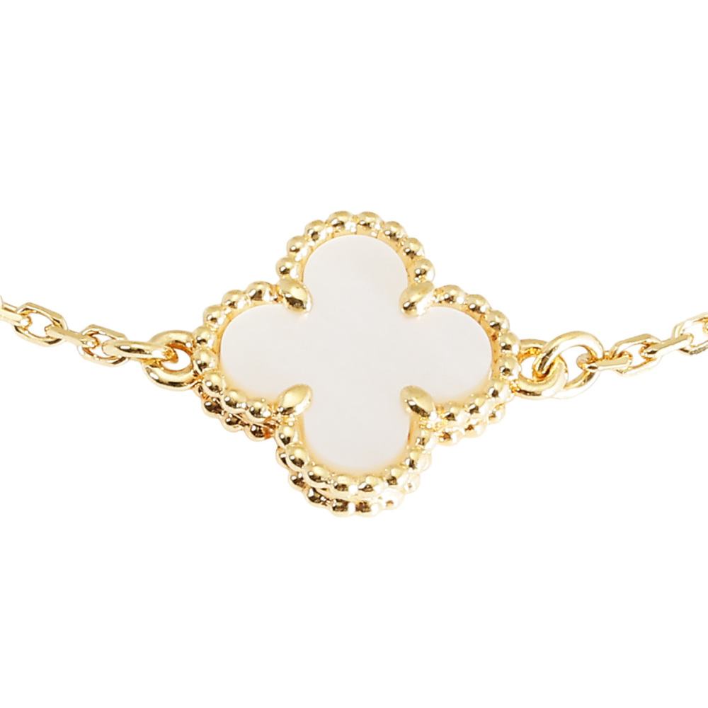 Van Cleef & Arpels Sweet Alhambra Bracelet 18K Yellow Gold Mother of Pearl VCARF68800