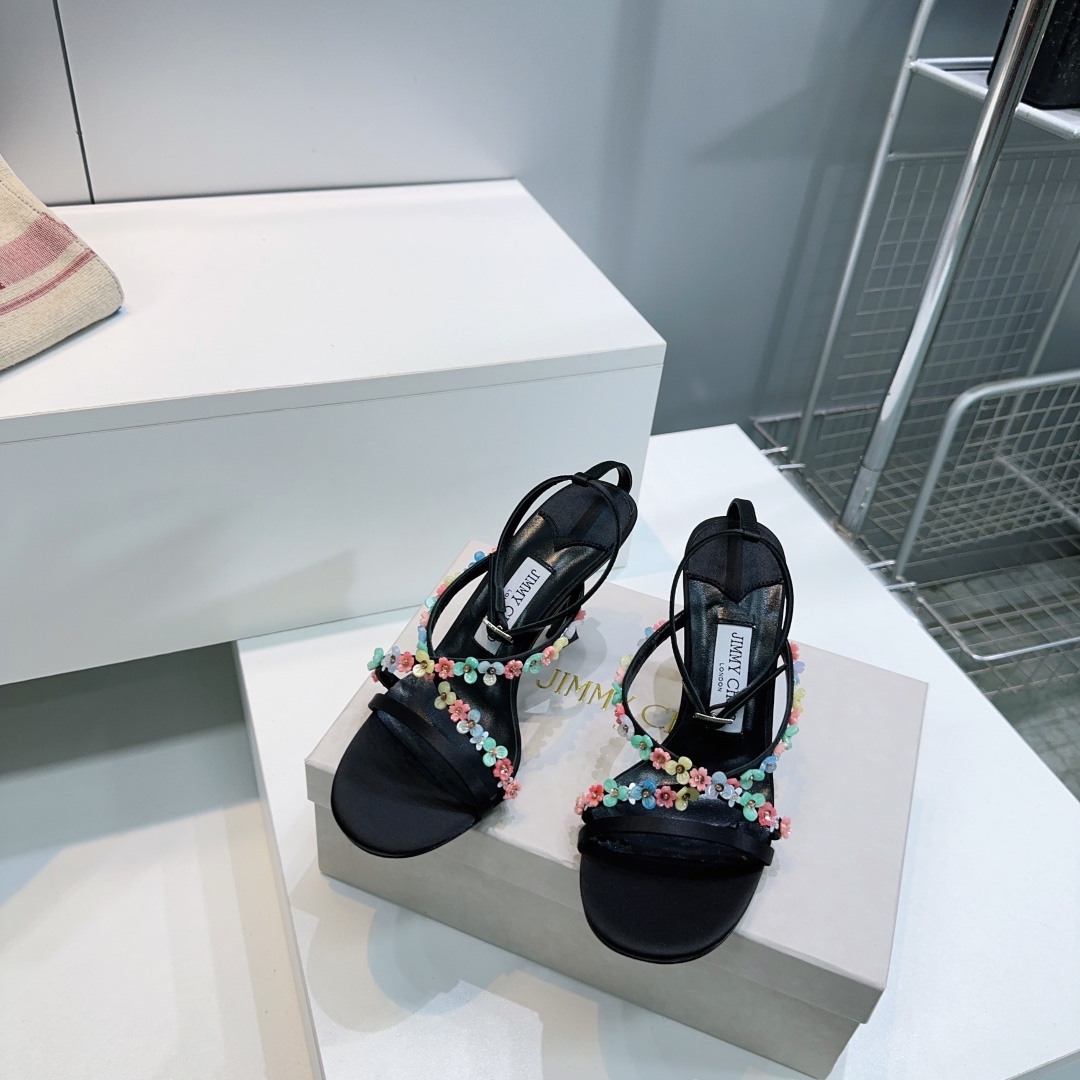 Jimmy Choo's colorful floral high-heeled sandals are top-notch quality - cnluxepick