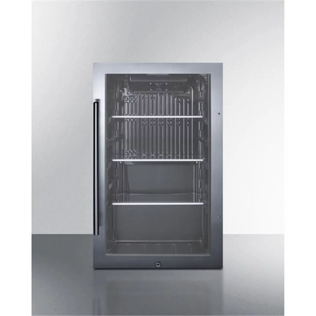 33 x 19 x 17 in. Shallow Depth Outdoor Refrigerator, Stainless Steel