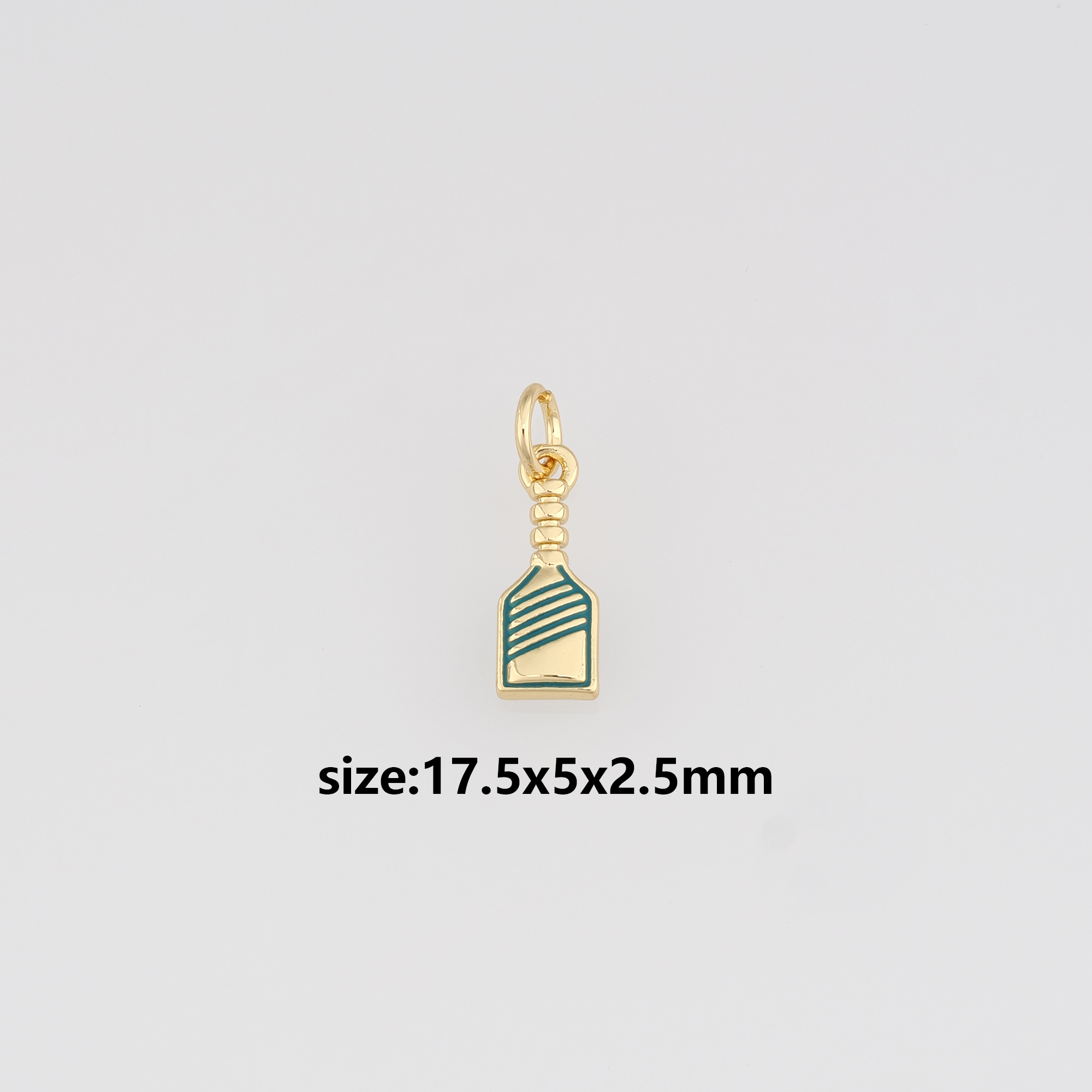 18K Gold Filled Tennis Racket Pendant,Dainty Racket Charm Earrings Necklace for DIY Jewelry Making Supply