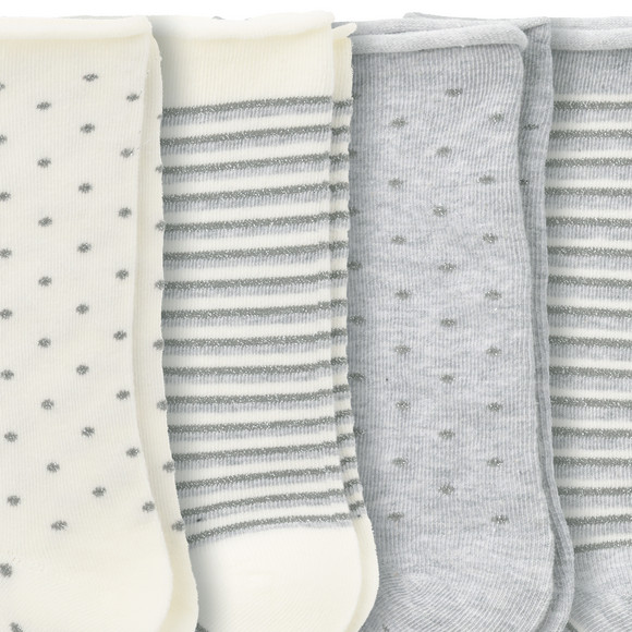 Gina Benotti 4 Paar Damen Socken mit Effektgarn
