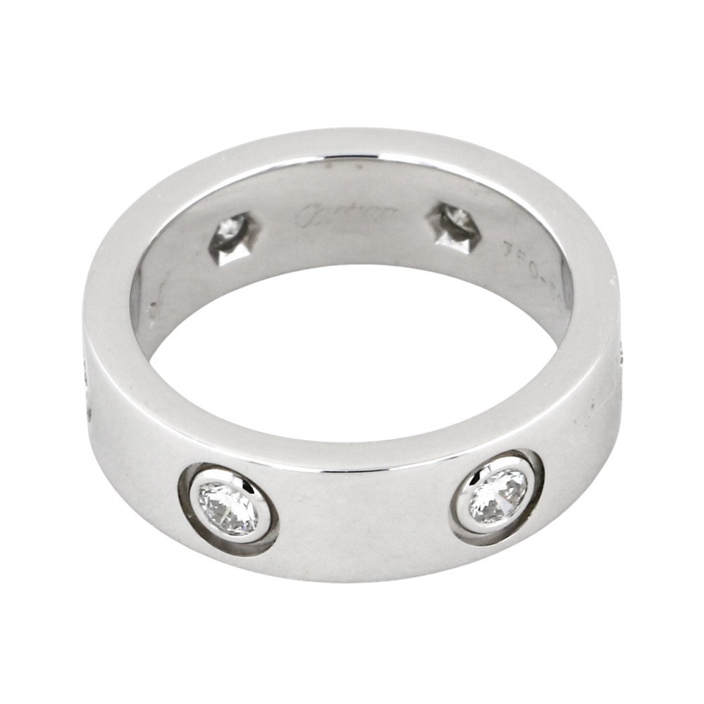 Cartier Love Full Diamond Ring 18K White Gold