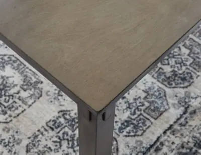 Signature Design by Ashley Bridson Counter Height Dining Room Table and Bar Stools (Set of 5), Gray