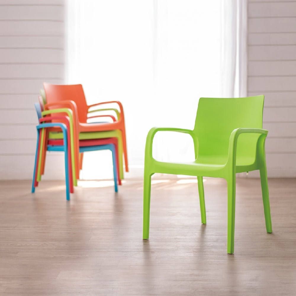 Lagoon Alissa Stackable Dinning Armchair, Set of 2 - Green