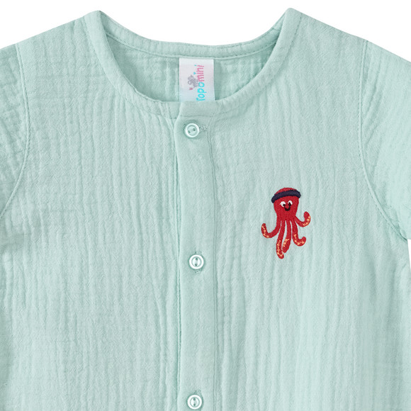 Topomini Newborn Musselin-Overall mit Stickerei