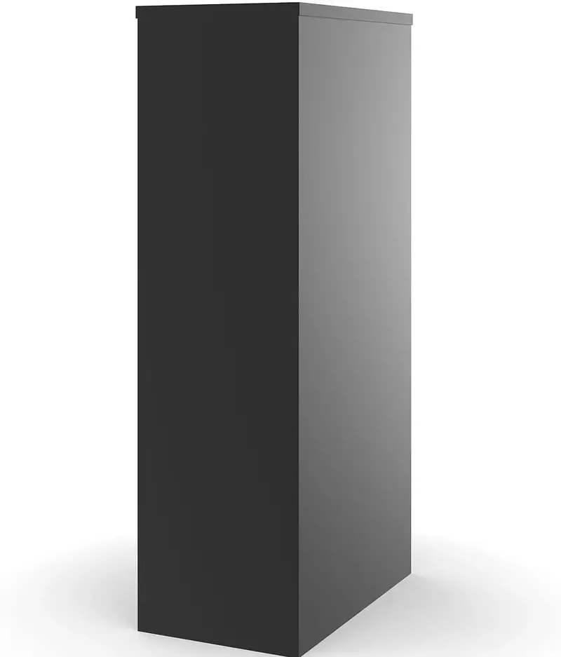 STAPLES 4-Drawer Lockable File Cabinet – Black, 25″ Depth x 15″ Width
