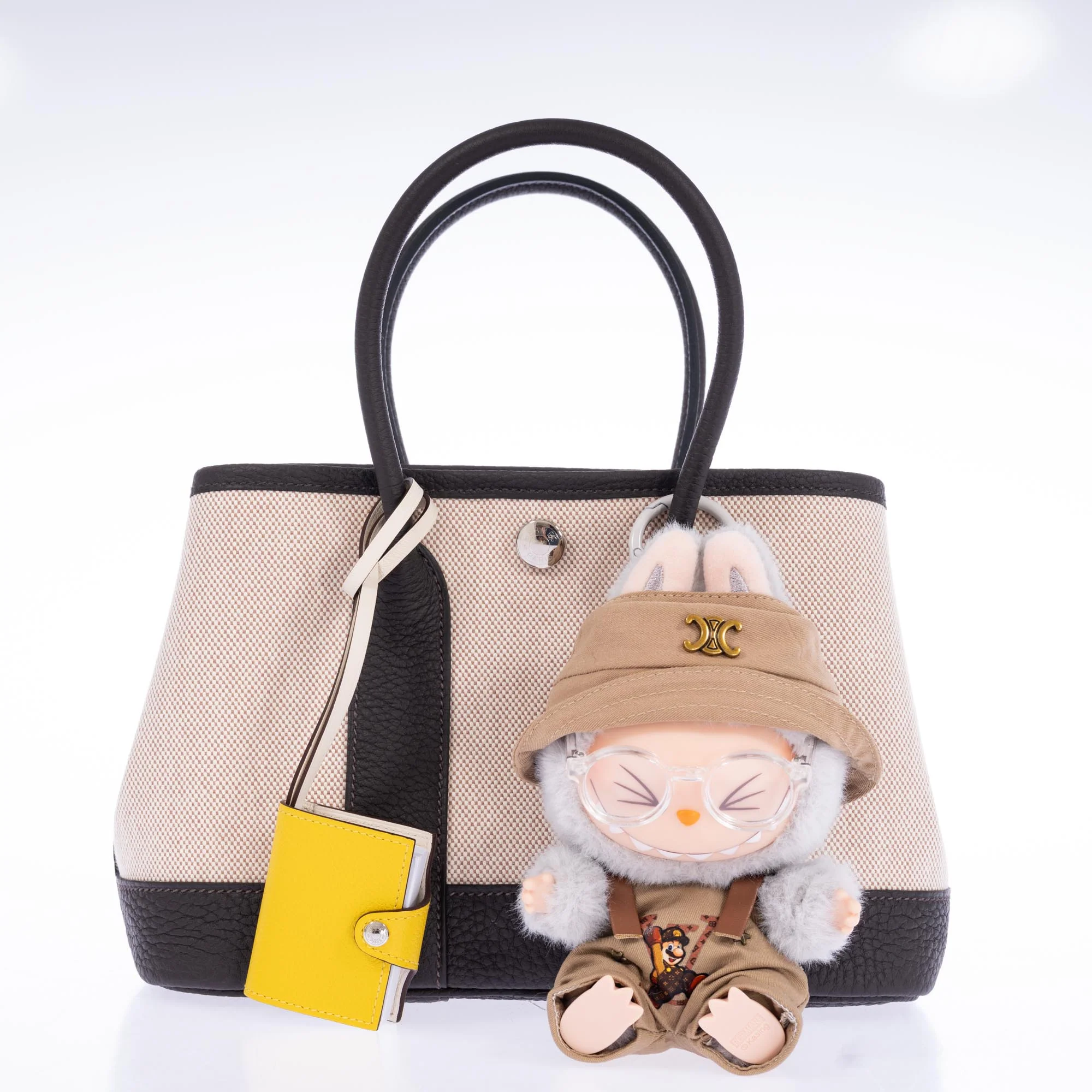 Hermès Garden Party Micro (TTPM) Toile H Viking & Ébène Negonda Palladium Hardware