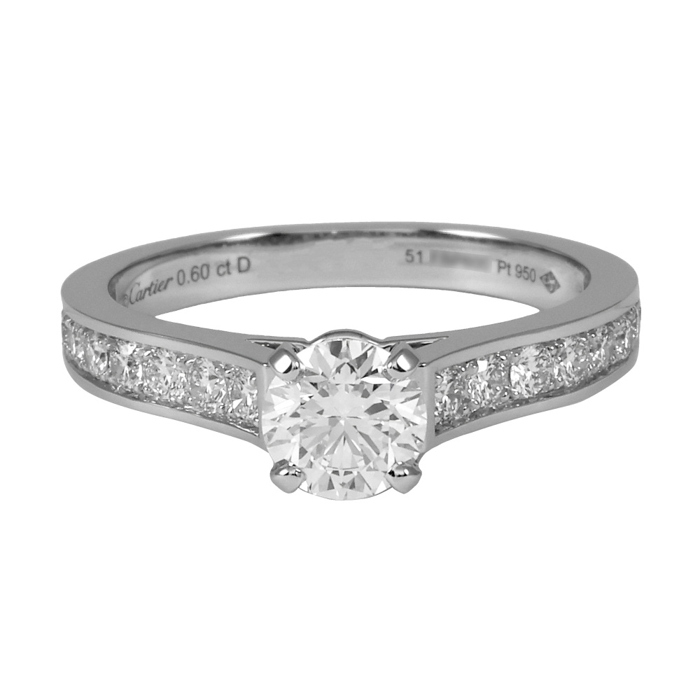 Cartier Solitaire 1895 Solitaire Ring Platinum Diamond NN416400