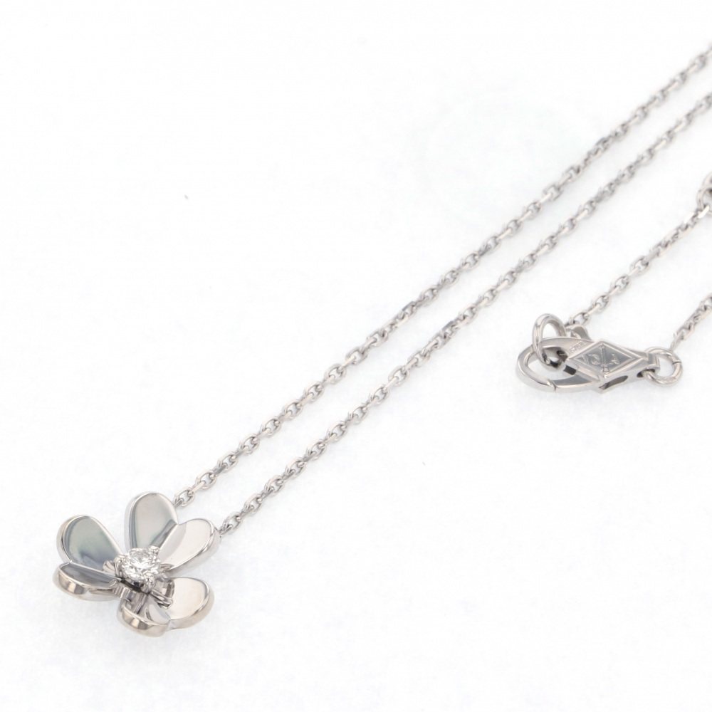 Van Cleef & Arpels Frivole Necklace 18K White Gold Diamond