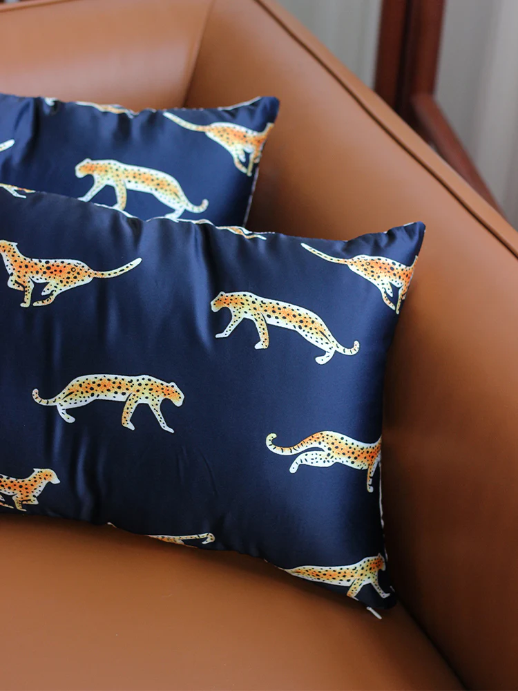 BD017 (Single) - Silk Feel California Leopard Sofa Cushion