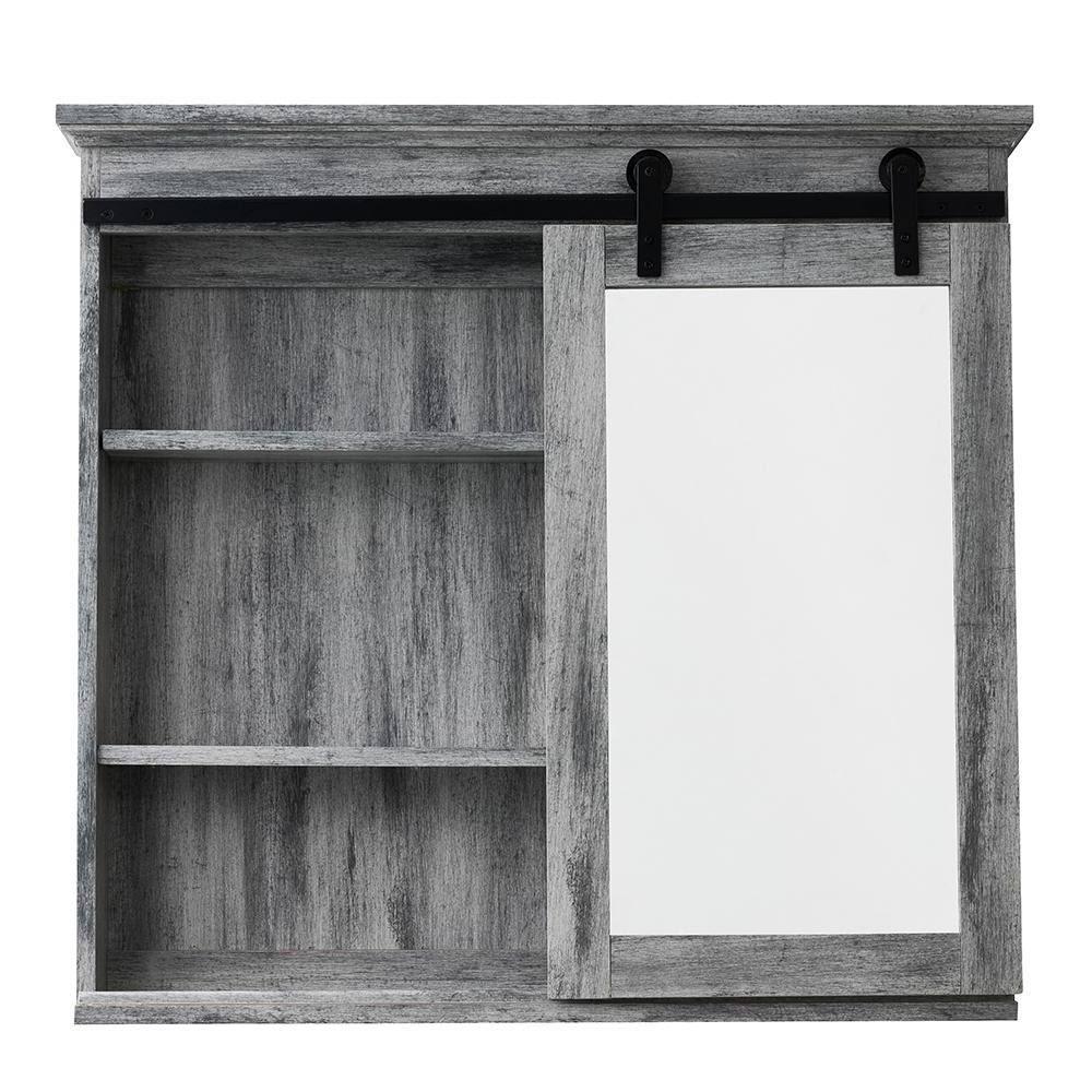 2026 31 in. x 29 in. Barn Door Medicine Cabinet