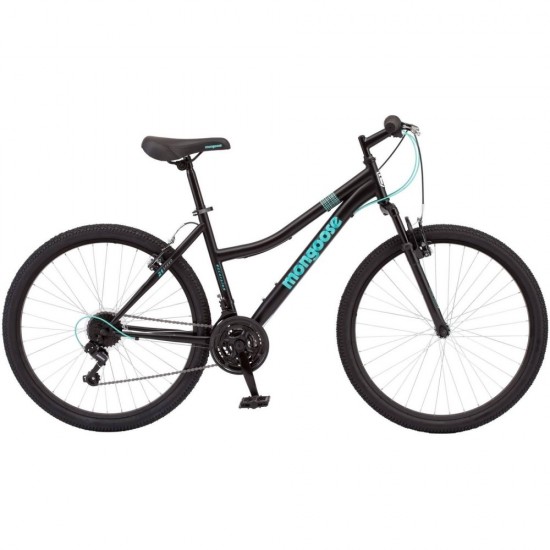 Excursion Mountain Bike, Women’s, 26″, Black/Teal