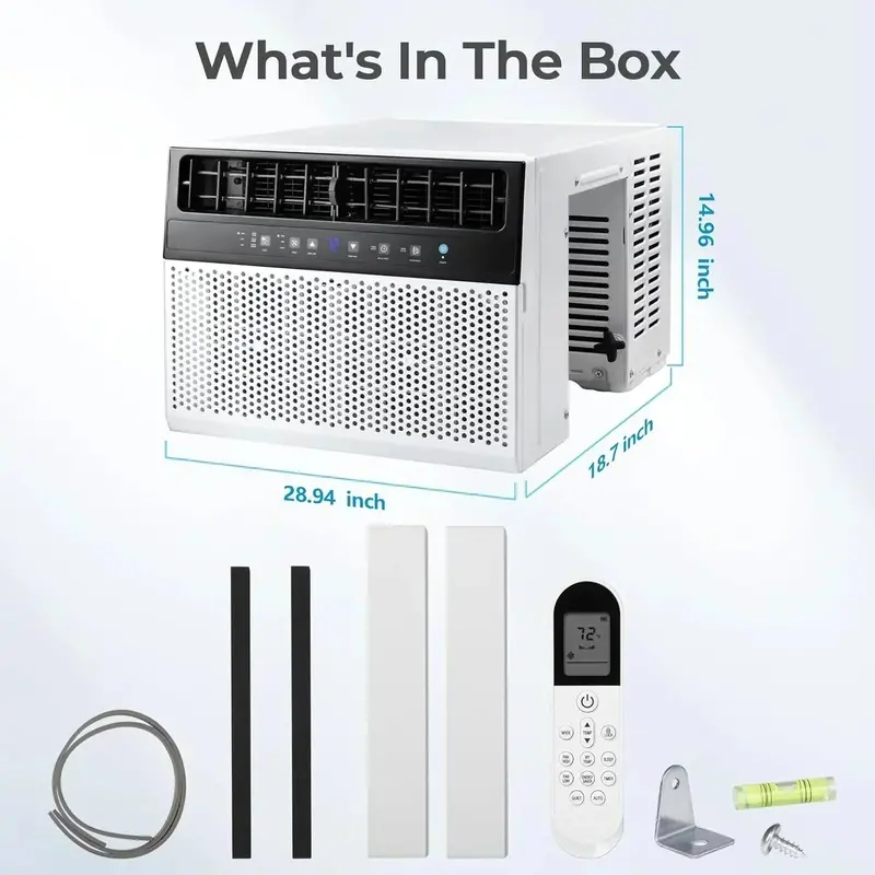 U-Shaped 12,000 BTU Window AC Unit – 6-Mode Cooling for Spaces up to 550 Sq. Ft.