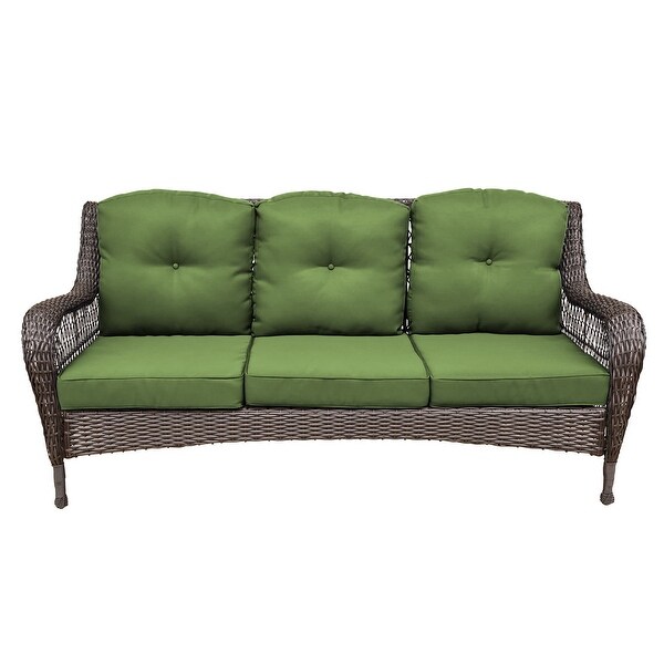6piece Resin Wicker Patio Furniture Conversation Set with High Back