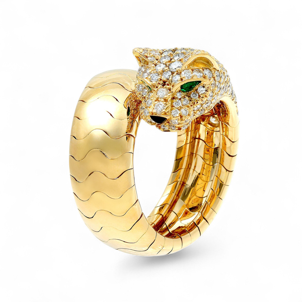 Cartier Panthère Lacalda Ring 18K Yellow Gold