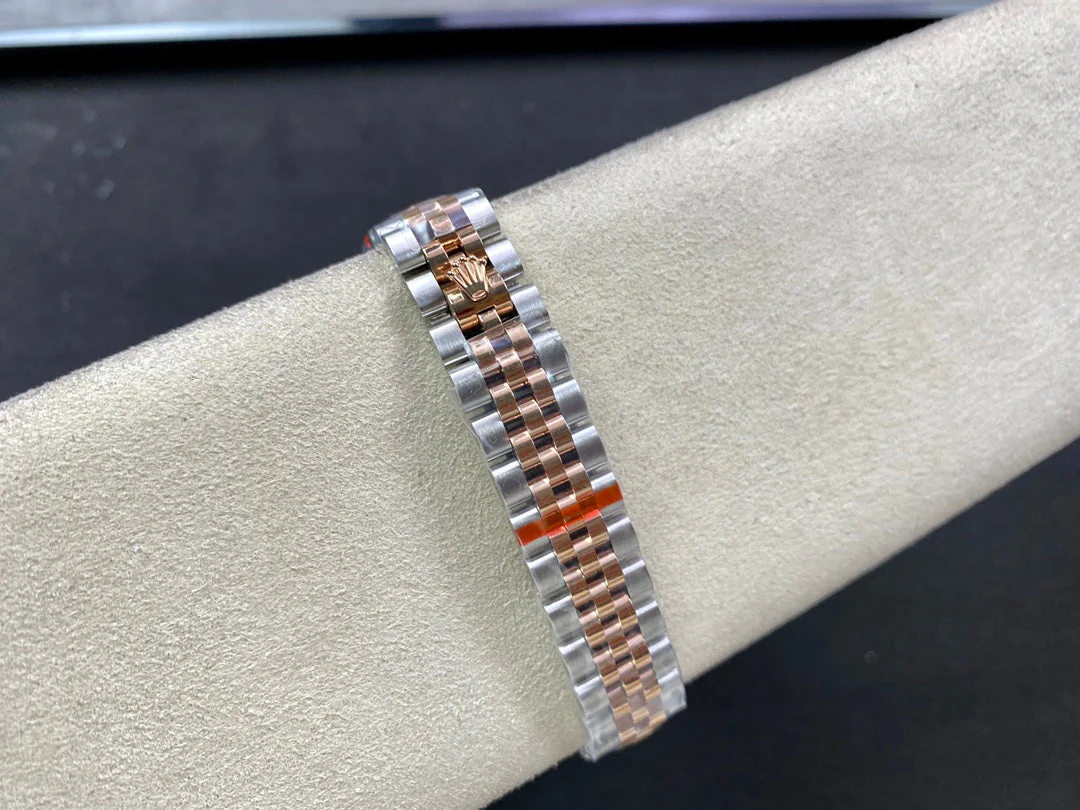 DATEJUST 28 TWO-TONE PINK GOLD STEEL