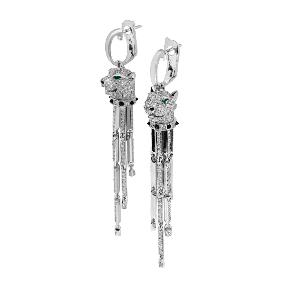 Cartier Panthère Earrings 18K White Gold N8045900