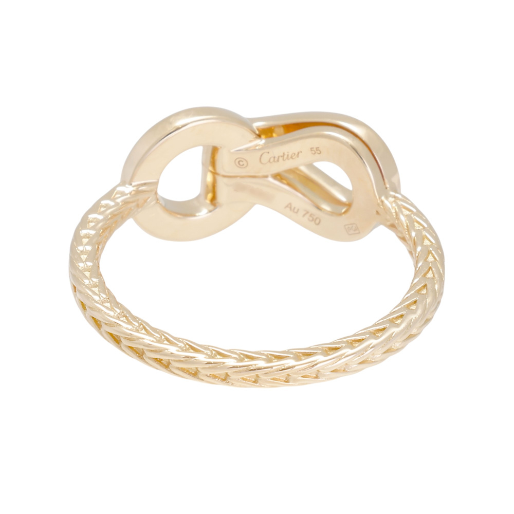Cartier Agraf Ring 18K Rose Gold Diamond B4217400