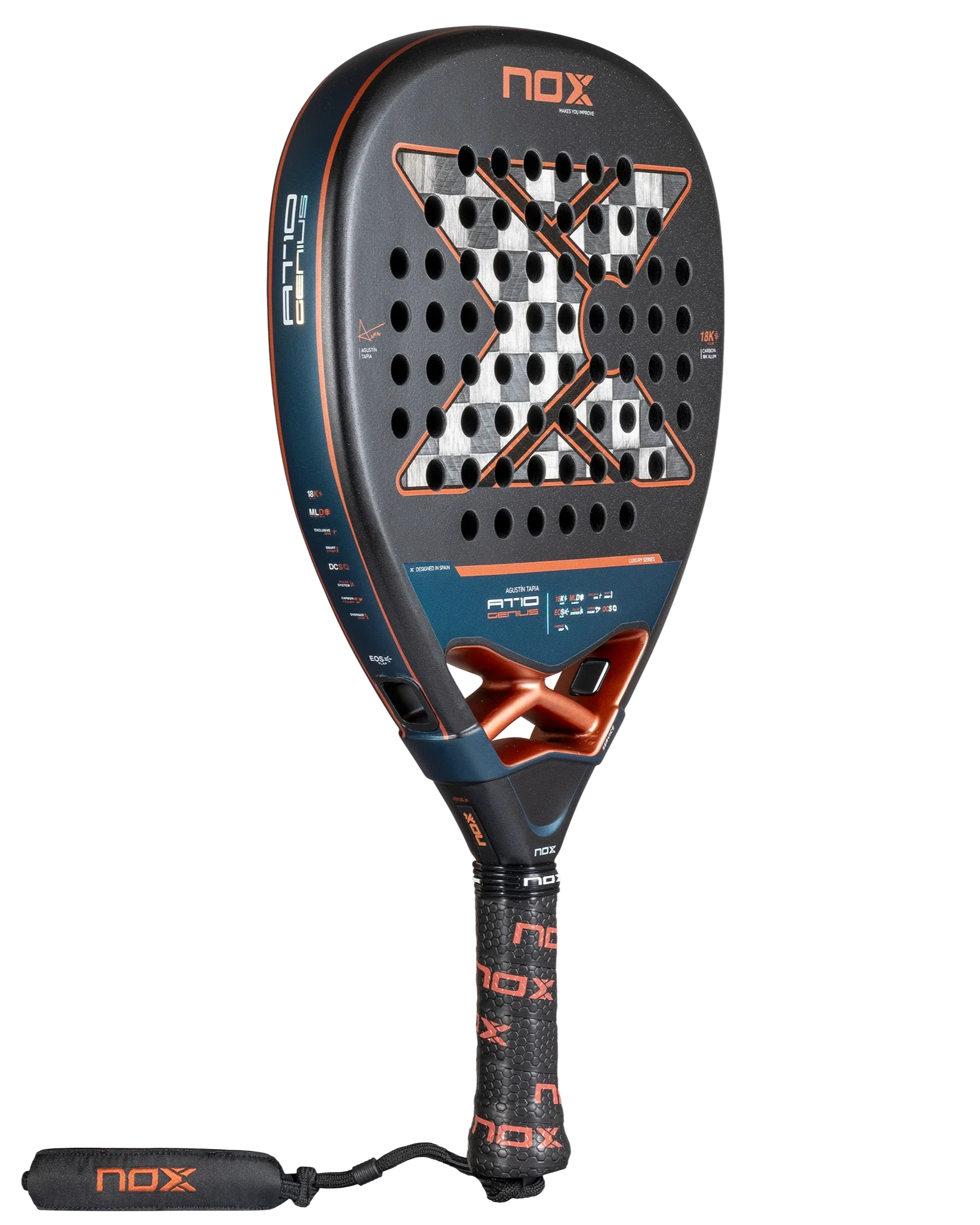 Nox AT10 Luxury GENIUS ATTACK 18K Alum 2025 by Agustin Tapia Padel Racket