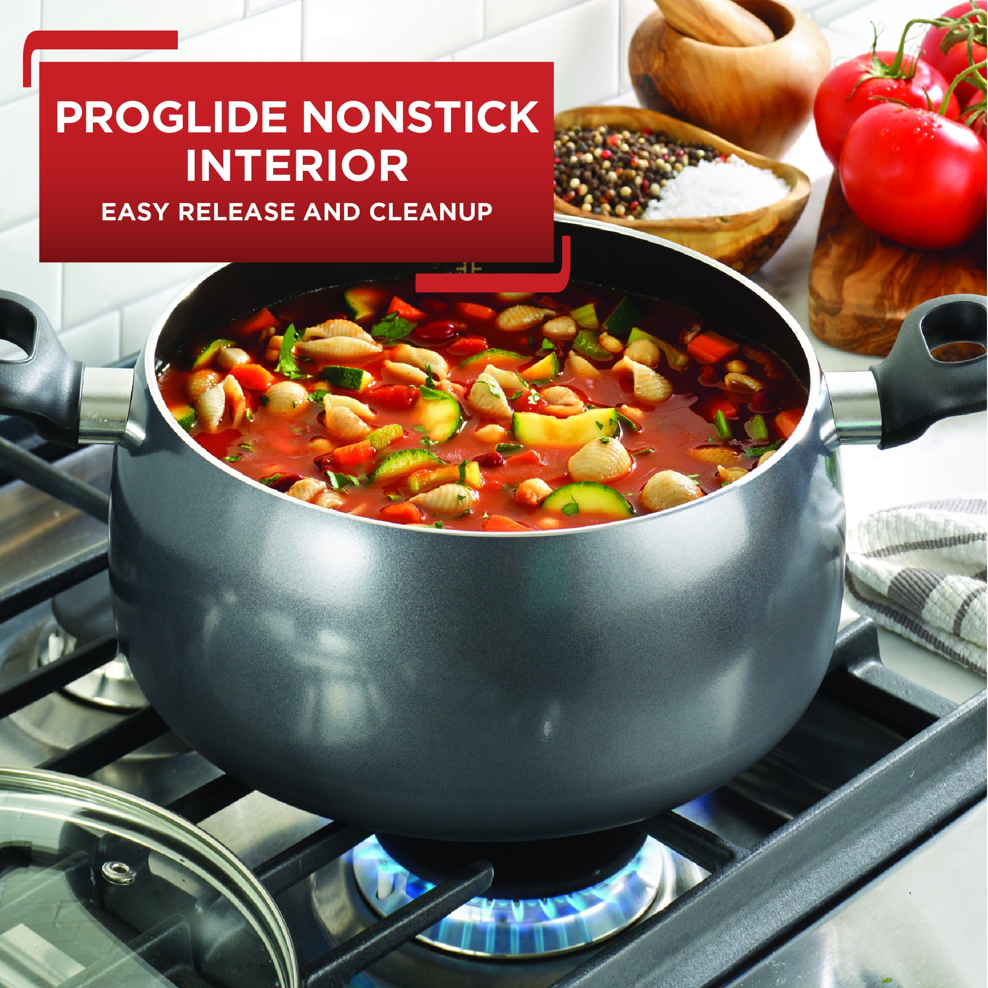 T-fal Easy Care 5.5 Quart Nonstick Saucepan and Multipot, Grey