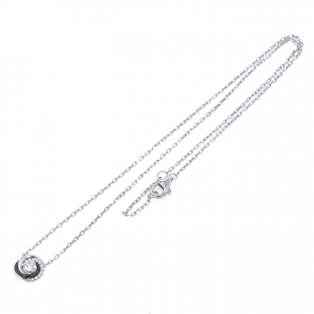 Cartier Trinity White Gold Trinity Necklace 18K White Gold & Ceramic Diamond