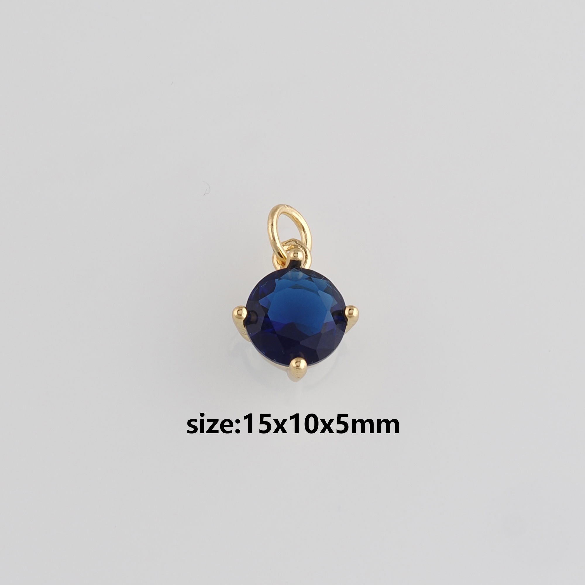 18K Gold Filled Round Pendant,CZ Micro Pave Round Earrings Necklace for DIY Jewelry Making Supply