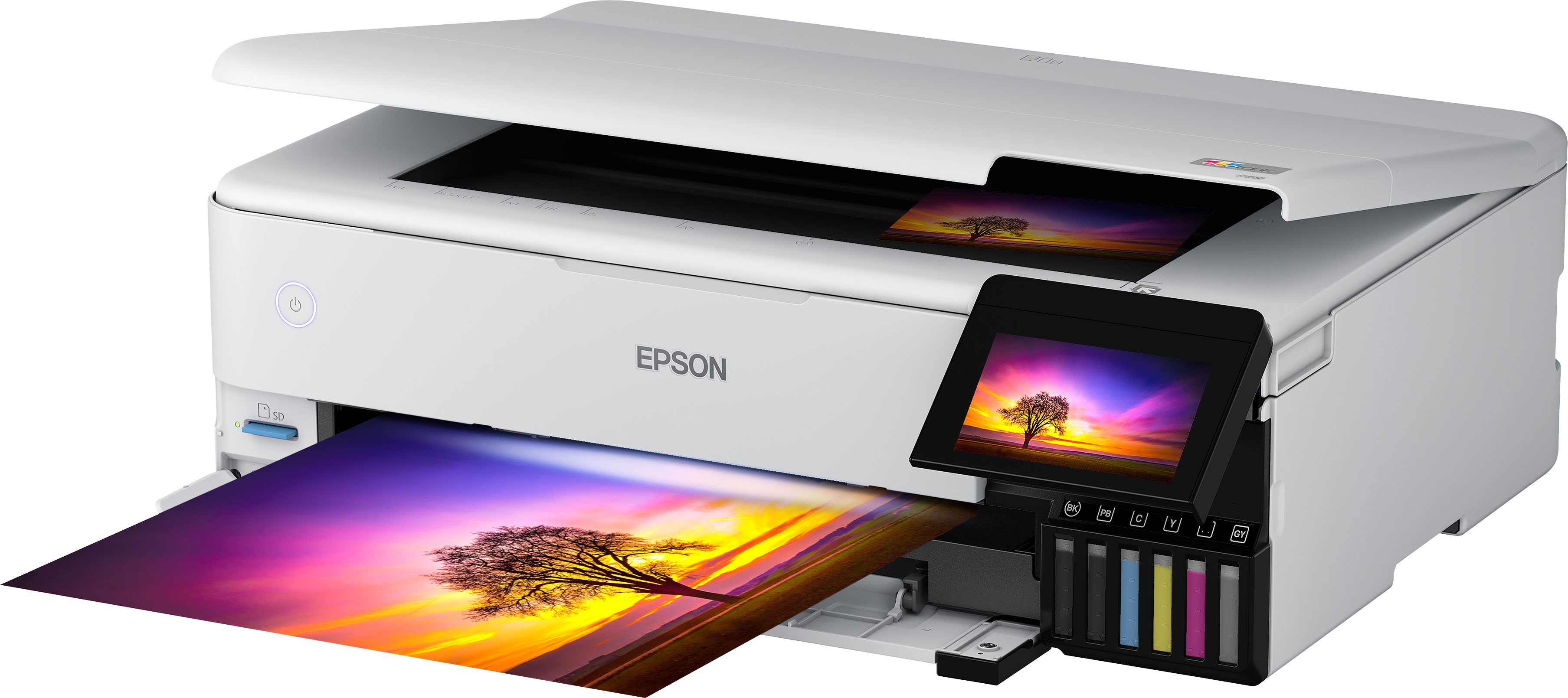 Epson - EcoTank Photo ET-8550 All-in-One Wide-format Supertank Printer - White