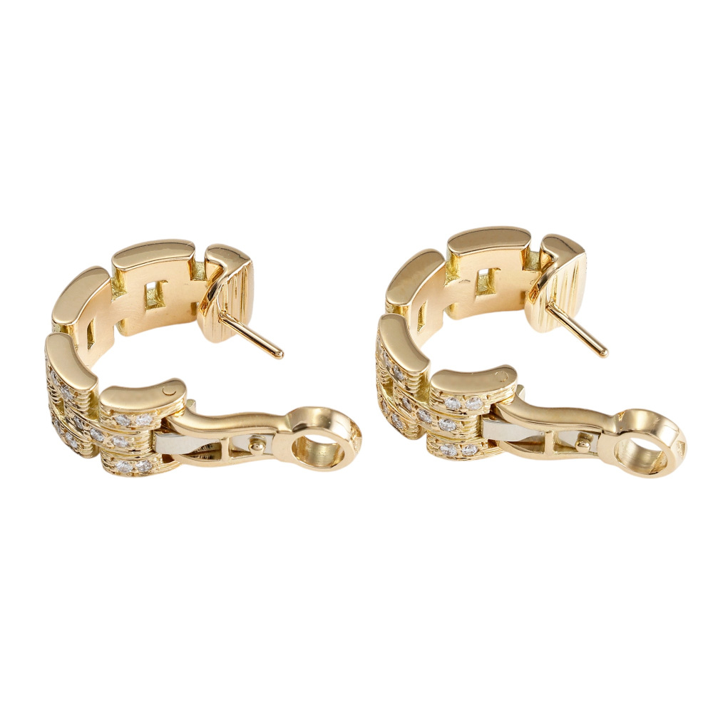 Cartier Mayon Pantale Earrings 18K Yellow Gold