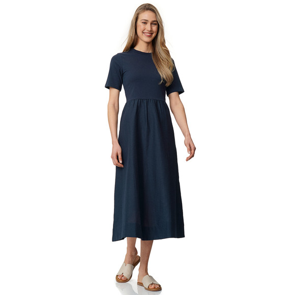 Gina Damen Kleid in Seersucker-Struktur