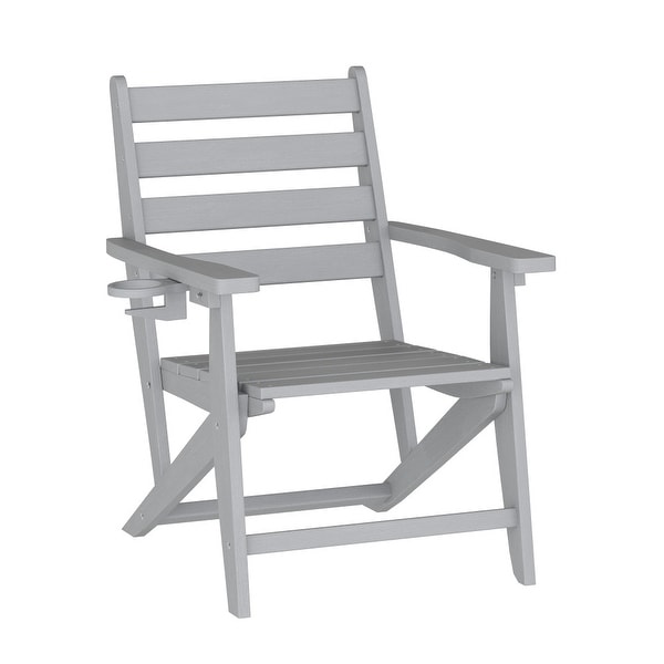Commercial All Weather Adirondack Table and 4 Chairs with Cupholders