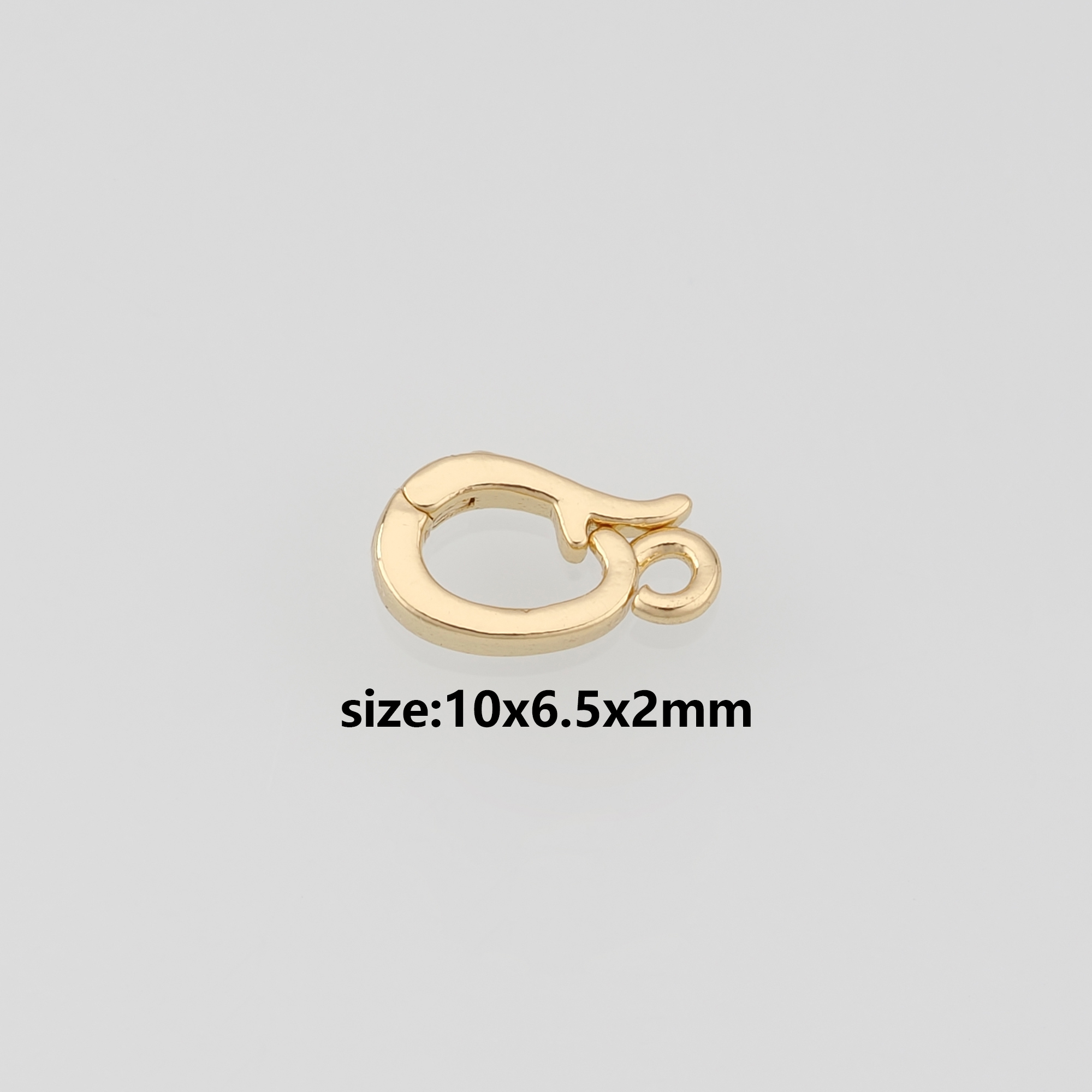 18K Gold Filled Oval Snap Clasp,Push Gate Buckle Bracelet Necklace for DIY Jewelry Finding Necklace Bracelet