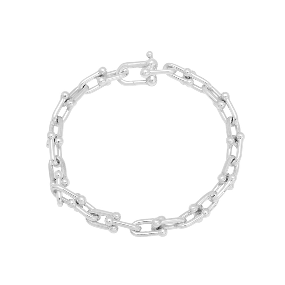 Tiffany & Co. Hardware Link Sterling Silver S Remove 2 Frames Bracelet 60153084
