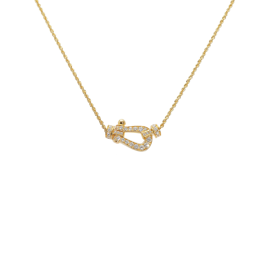 FRED Force 10 Mm Necklace 18K Yellow Gold Diamond 7B0233