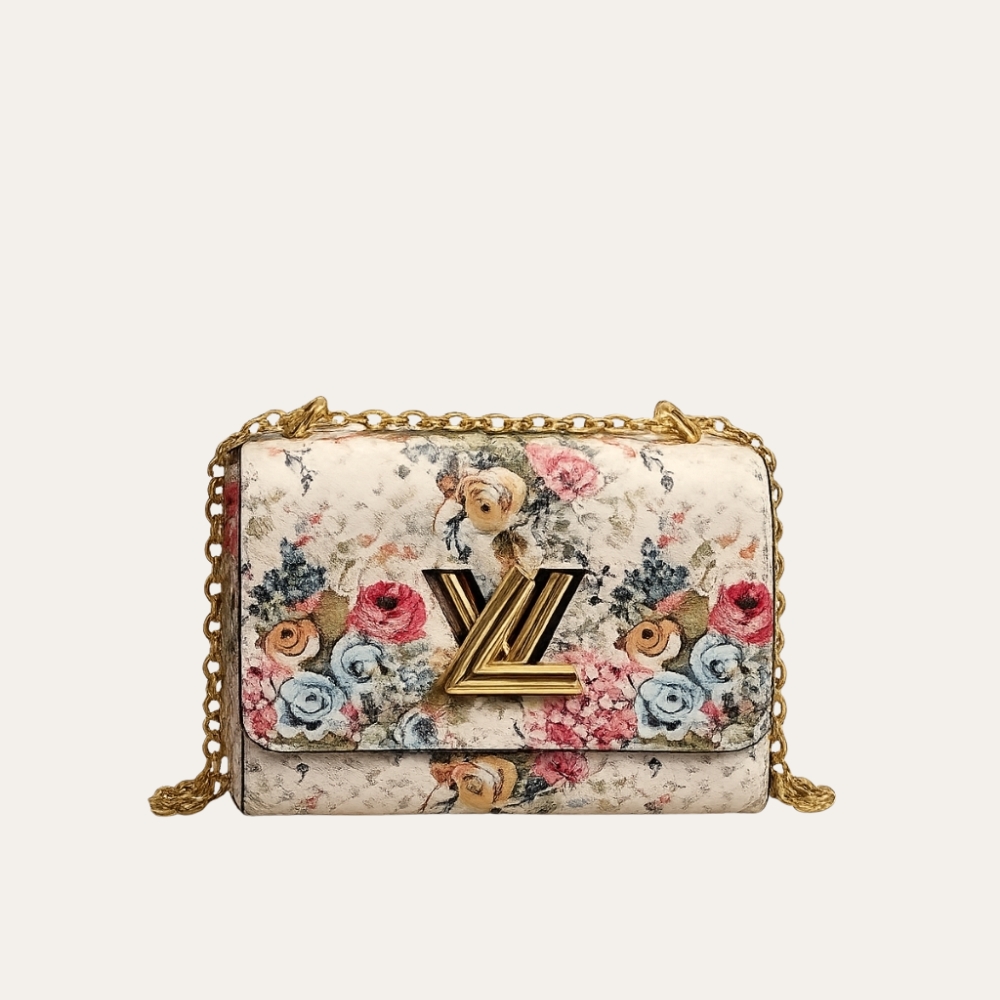 Louis Vuitton Twist MM Epi Floral Beige 23Cm