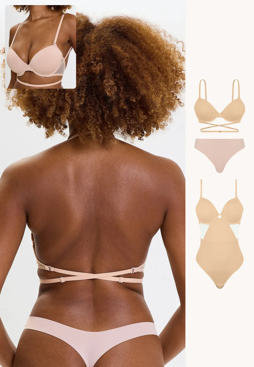 Ensemble Dos Nu avec body et tanga