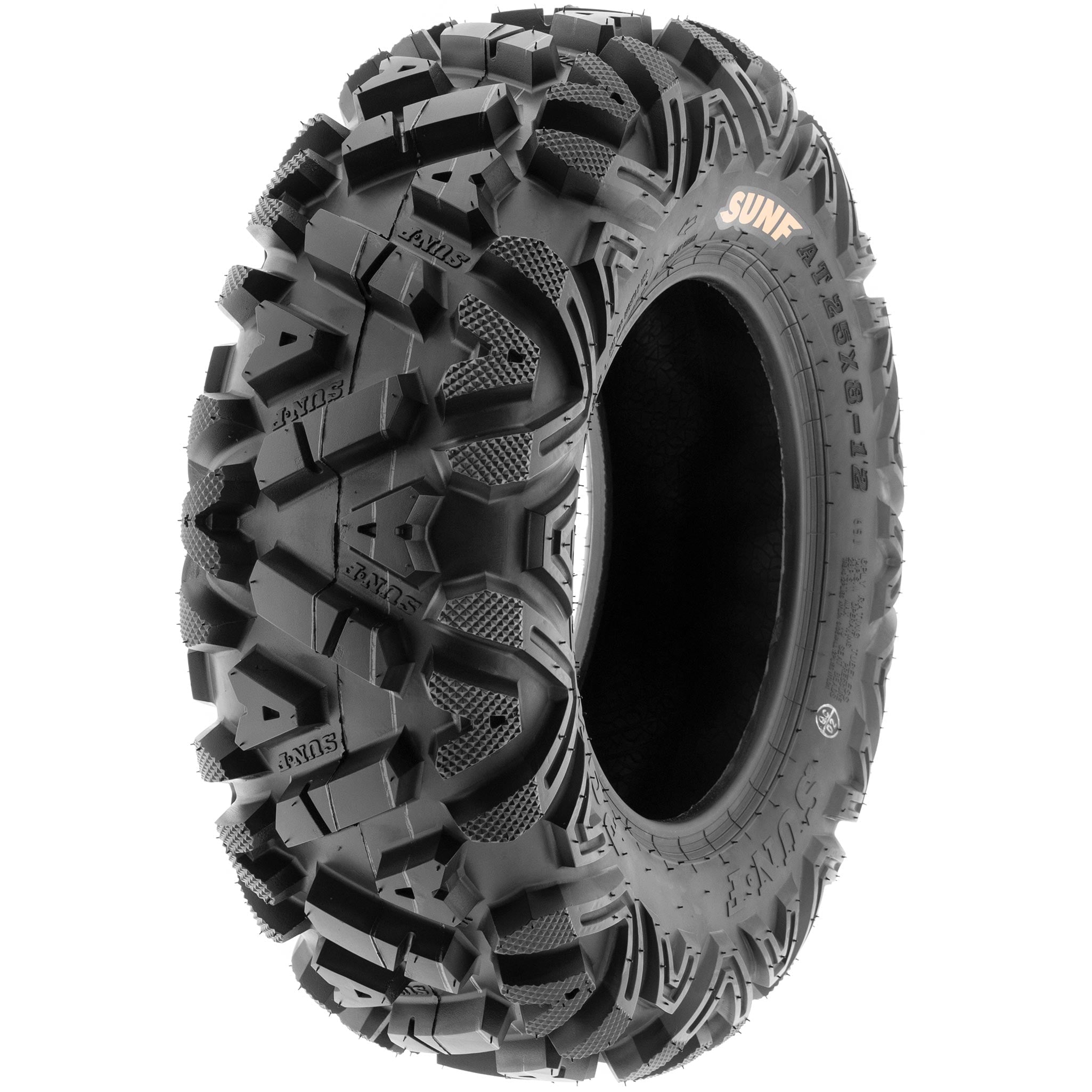 SunF All Terrain ATV UTV Tires 25×8-12 and 25×10-12 6 PR A033 (Complete Full Set of 4)