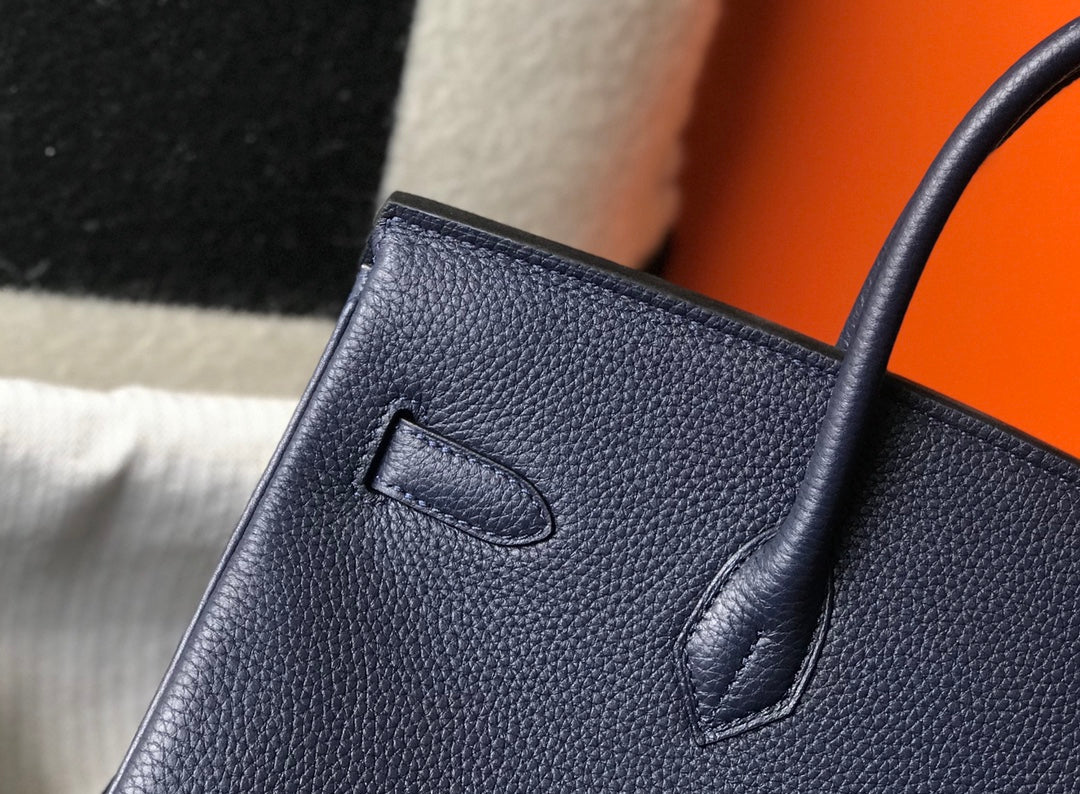 Hermes Birkin 35Cm Bag Navy Togo Gold Hardware
