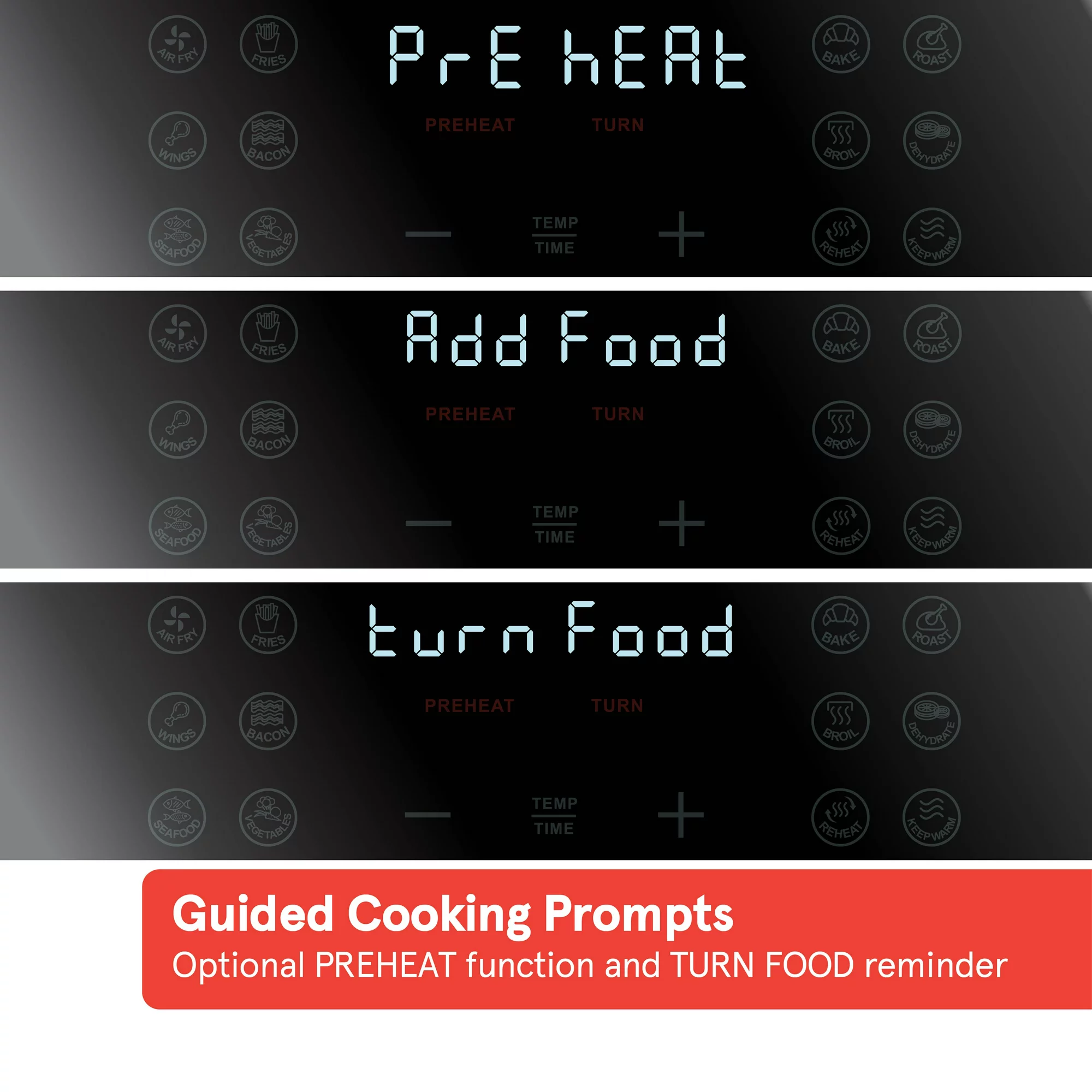 Gourmia 7-Qt Digital Air Fryer with Guided Cooking, Easy Clean, Stainless Steel