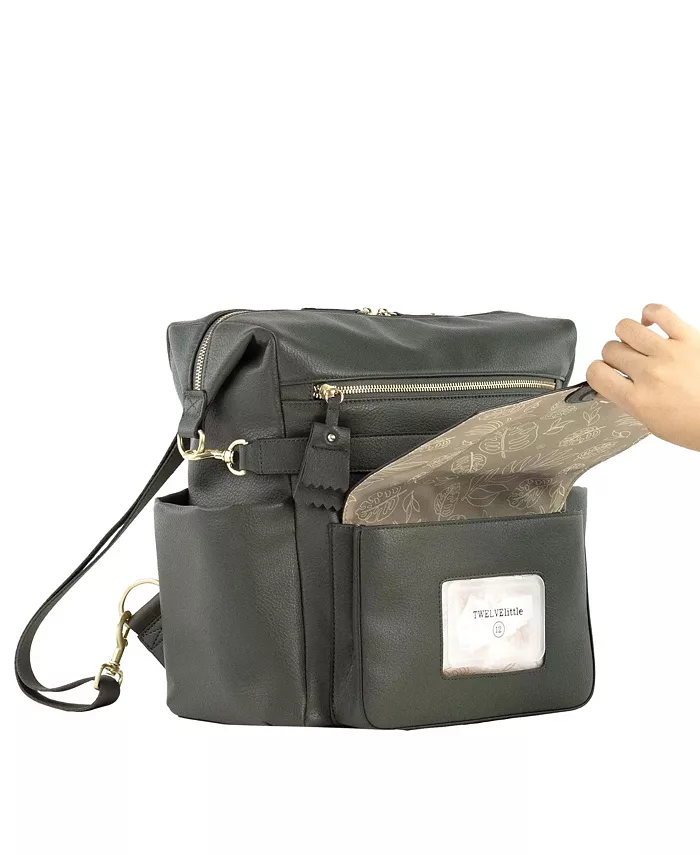 TWELVELittle Peek A Boo Convertible Hobo Backpack Diaper Bag