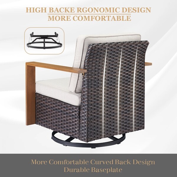 Patio Wicker Rocking Glider Chair