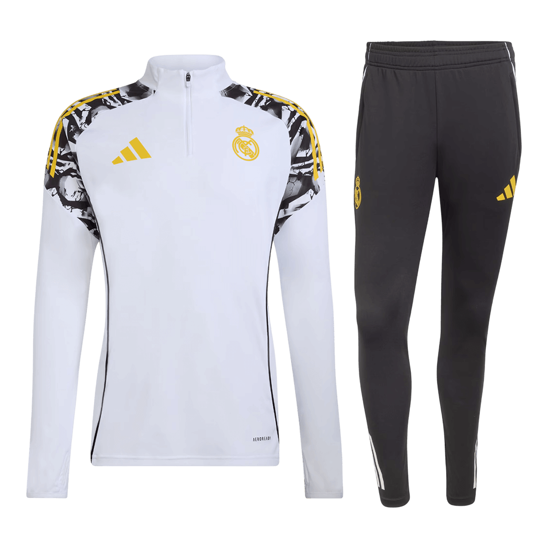 Real Madrid 1/4 Zip Tracksuit 2025/26 White