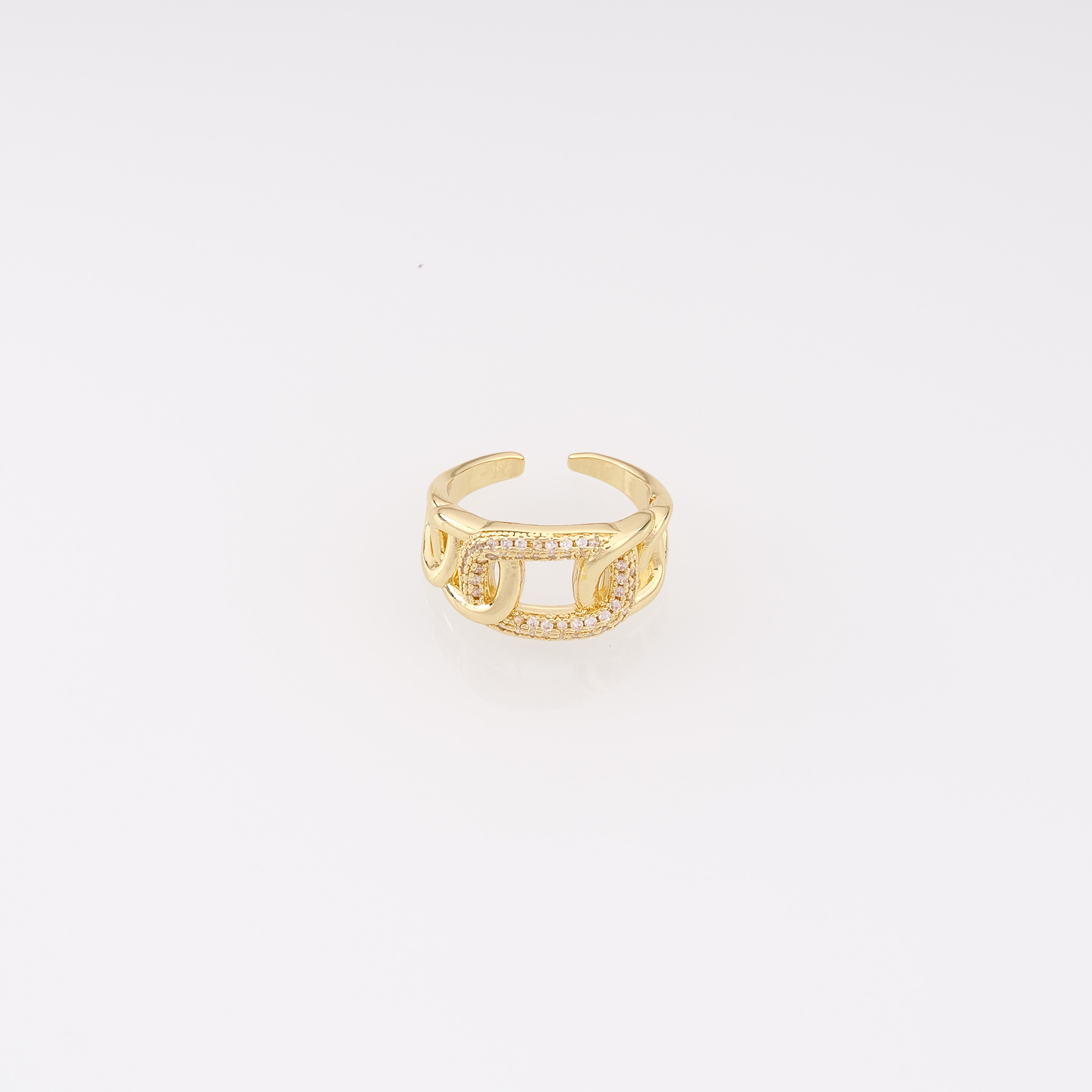 18K Gold Filled CZ Rings,Chain Ring,Stackable Ring,Adjustable Ring,Dainty Ring,Open Ring