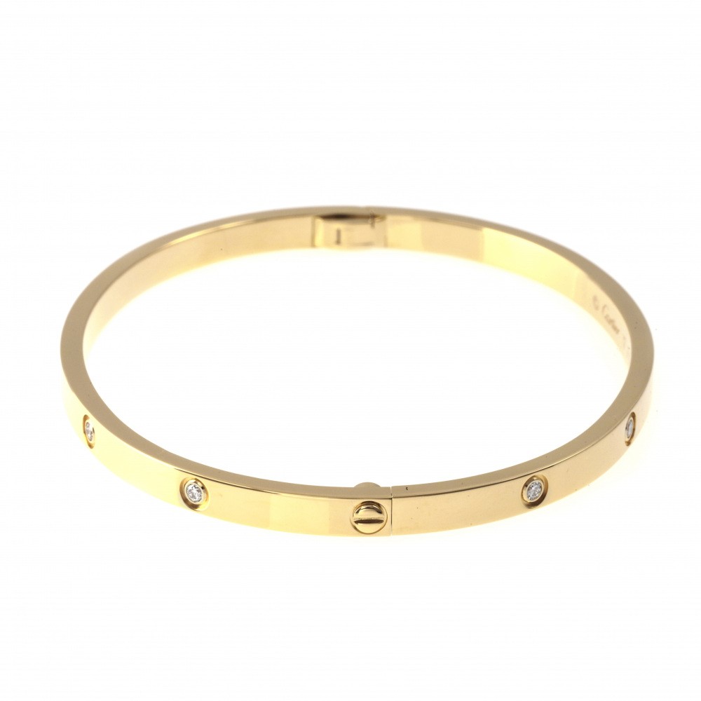Cartier Love Sm Full Diamond #17 Bracelet 18K Yellow Gold