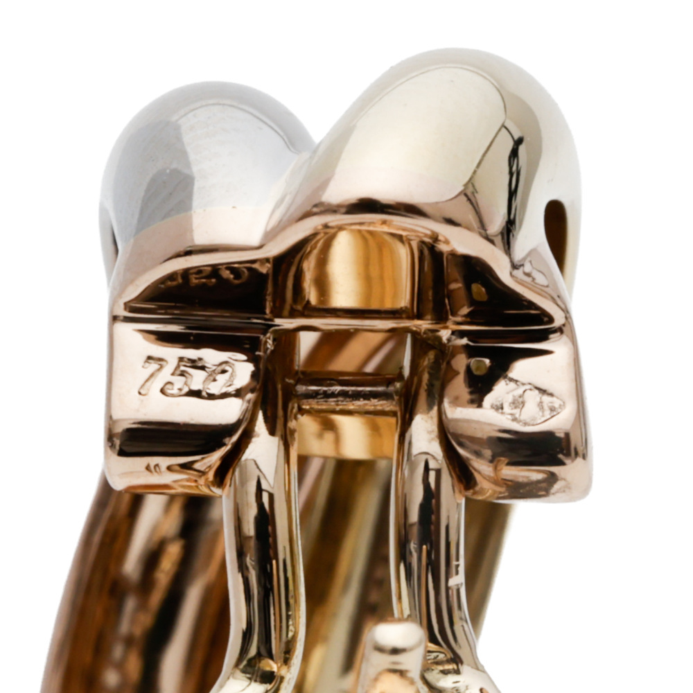 Cartier Trinity Classic Model Earrings Tri-Gold 80083231