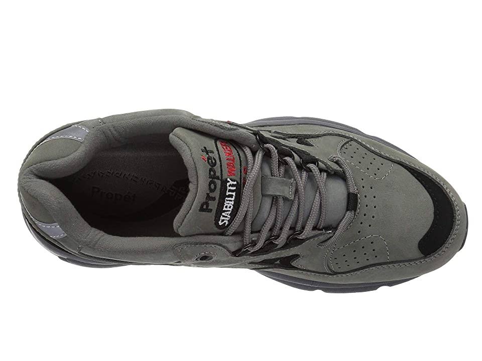 Propet Men&s Stability Walker Grey/Black Nubuck 7 5e