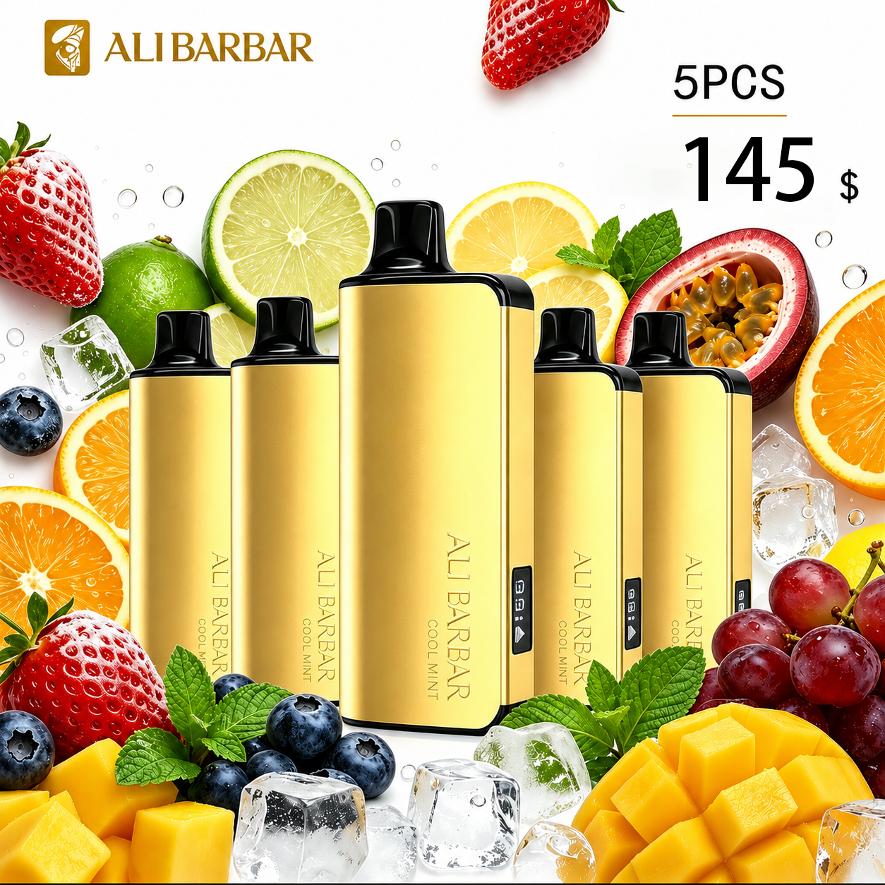 Alibarbar 9000 Puffs Disposable Vape 5 Premium Flavors • Long-Lasting Performance • Smooth Experience