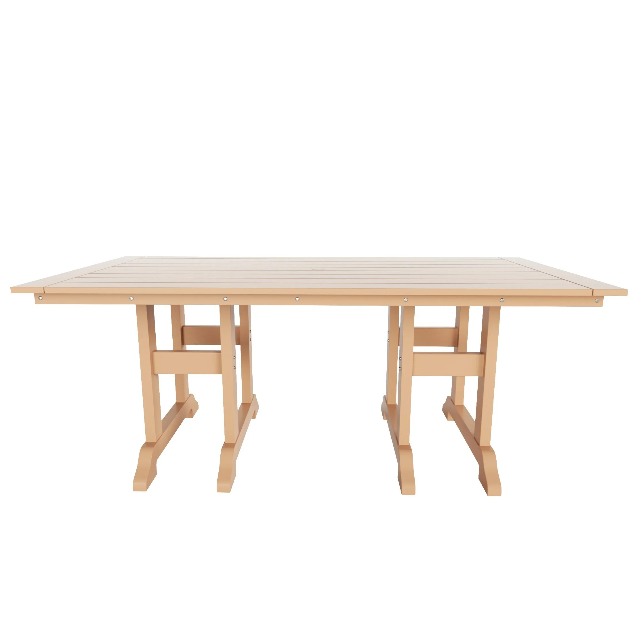 Polytrends Laguna Poly Eco-Friendly All Weather Rectangular Patio Dining Table Teak