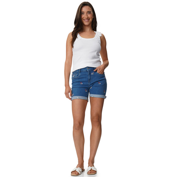 Gina Damen Top mit Spitze
