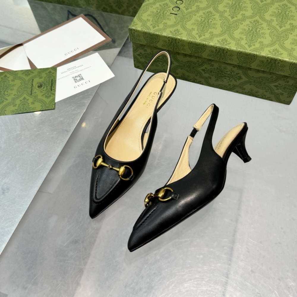 Gucci Women’S Horsebit Slingback Pump Black 782407 Dmbt0 1000